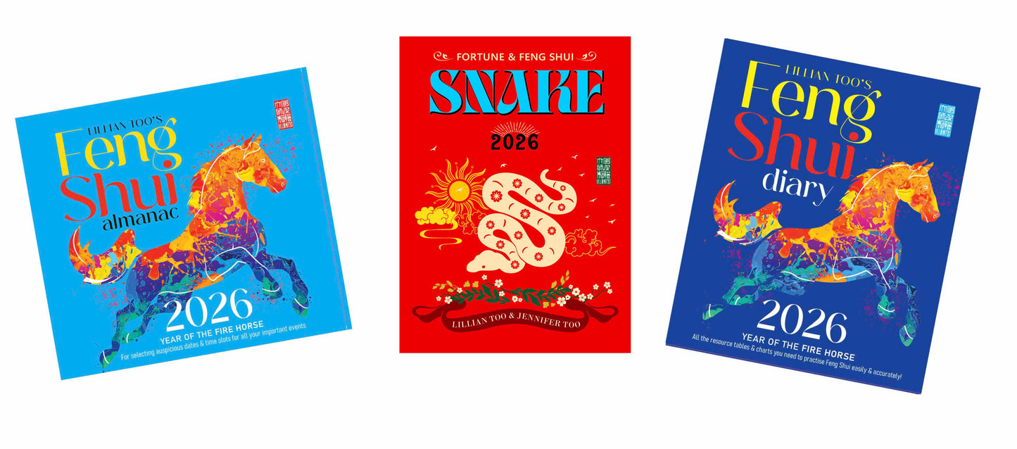 3 BOOKS COMBO - SNAKE - Lillian Too & Jennifer Too Fortune & Feng Shui, FS Diary, FS Almanac 2026 - PRE-ORDER