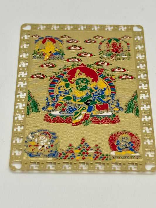 14221 - Five  Dzambala Talisman Gold Card for Wealth