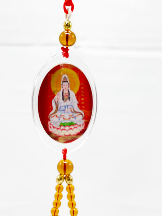 6672 - Kuan Yin Hanging With Heart Sutra - 15 Height