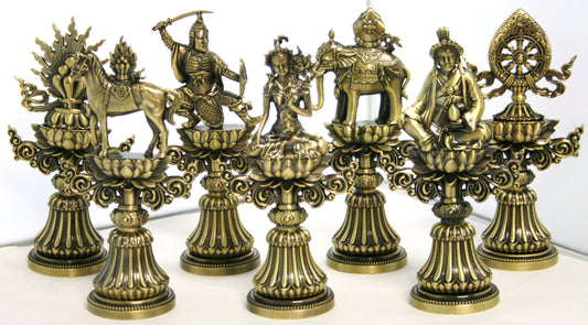 13510 - Seven Royal Emblems of Royalty - 11 Inches Height - Copper Color