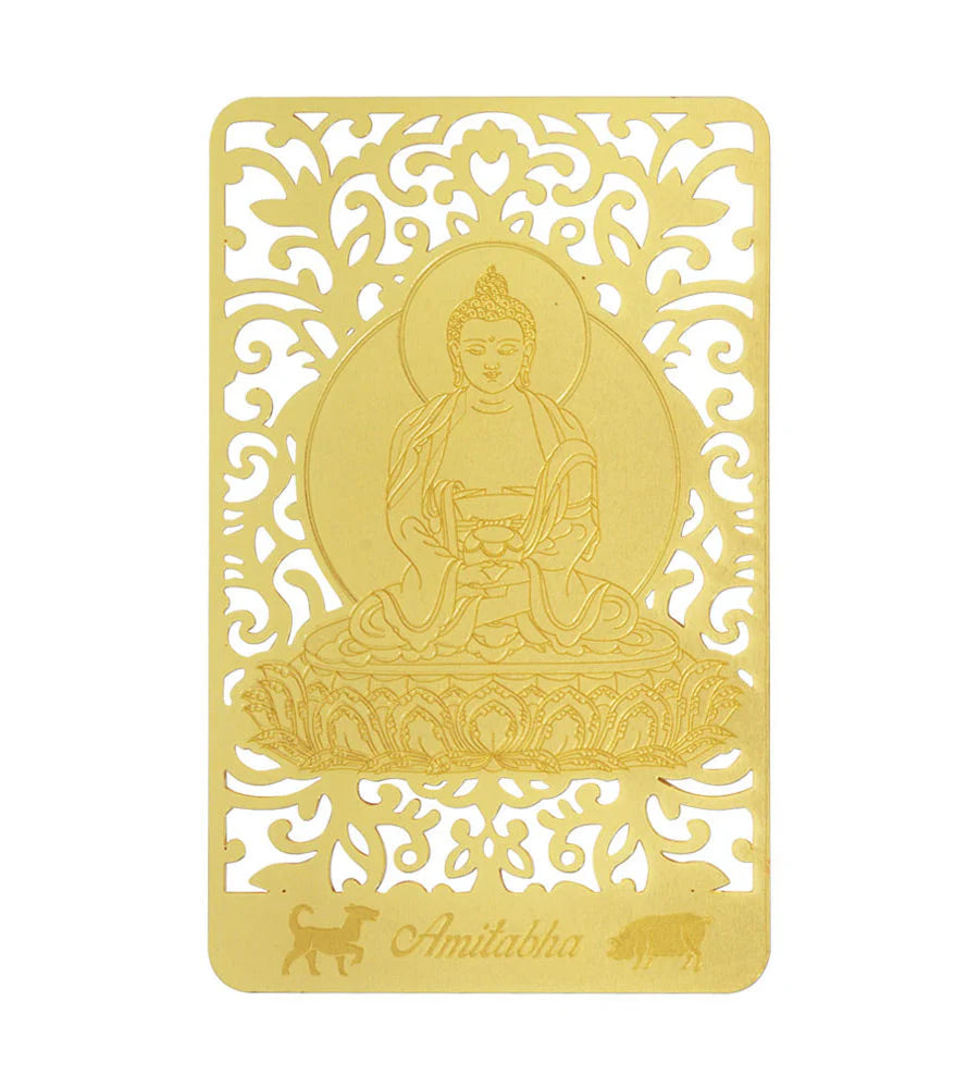 Amitabha Bodhisattva Gold Card For Dog and Boar