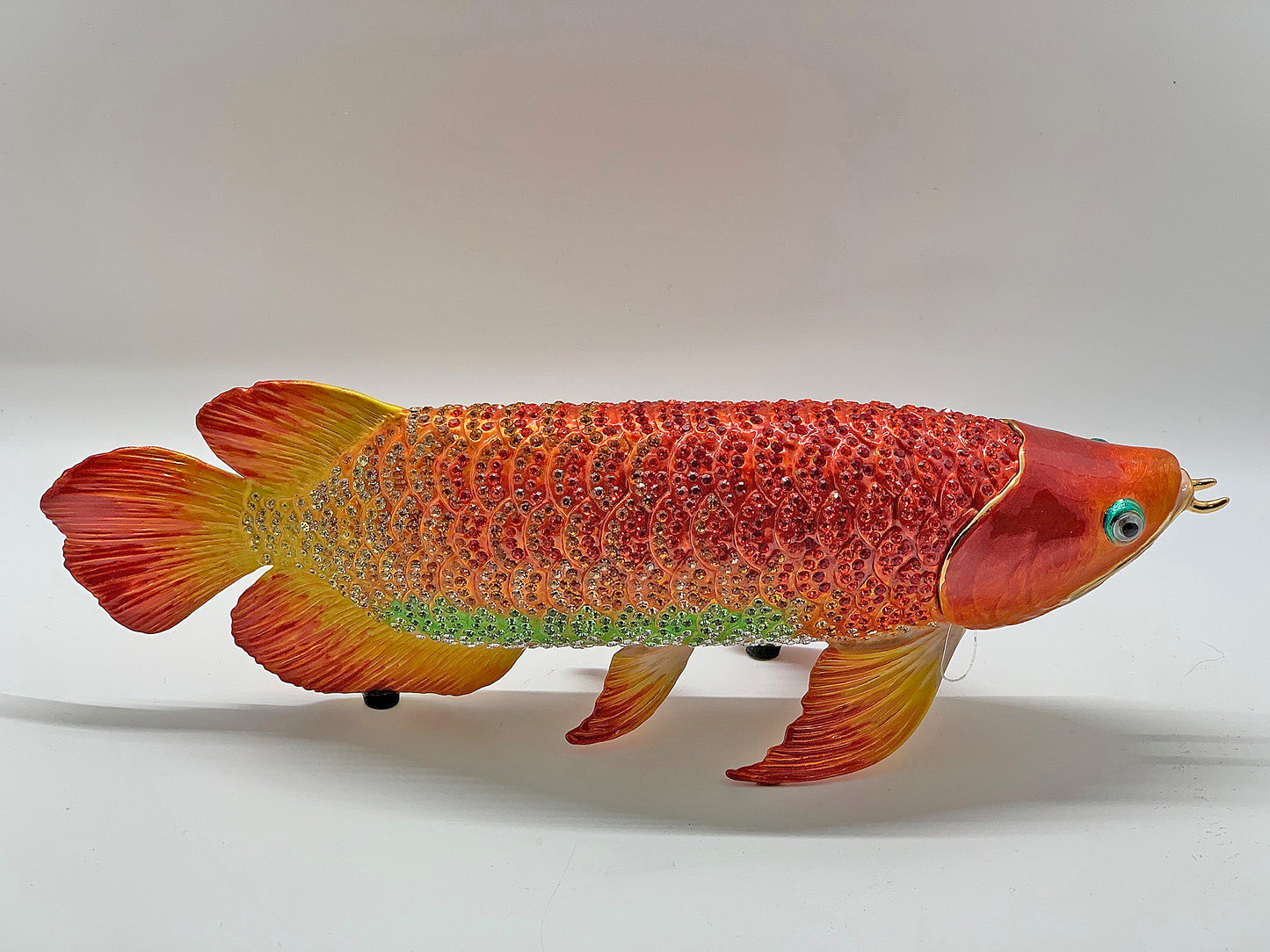 13169 - Bejeweled Red Arowana For Wealth - 16 Inches Length