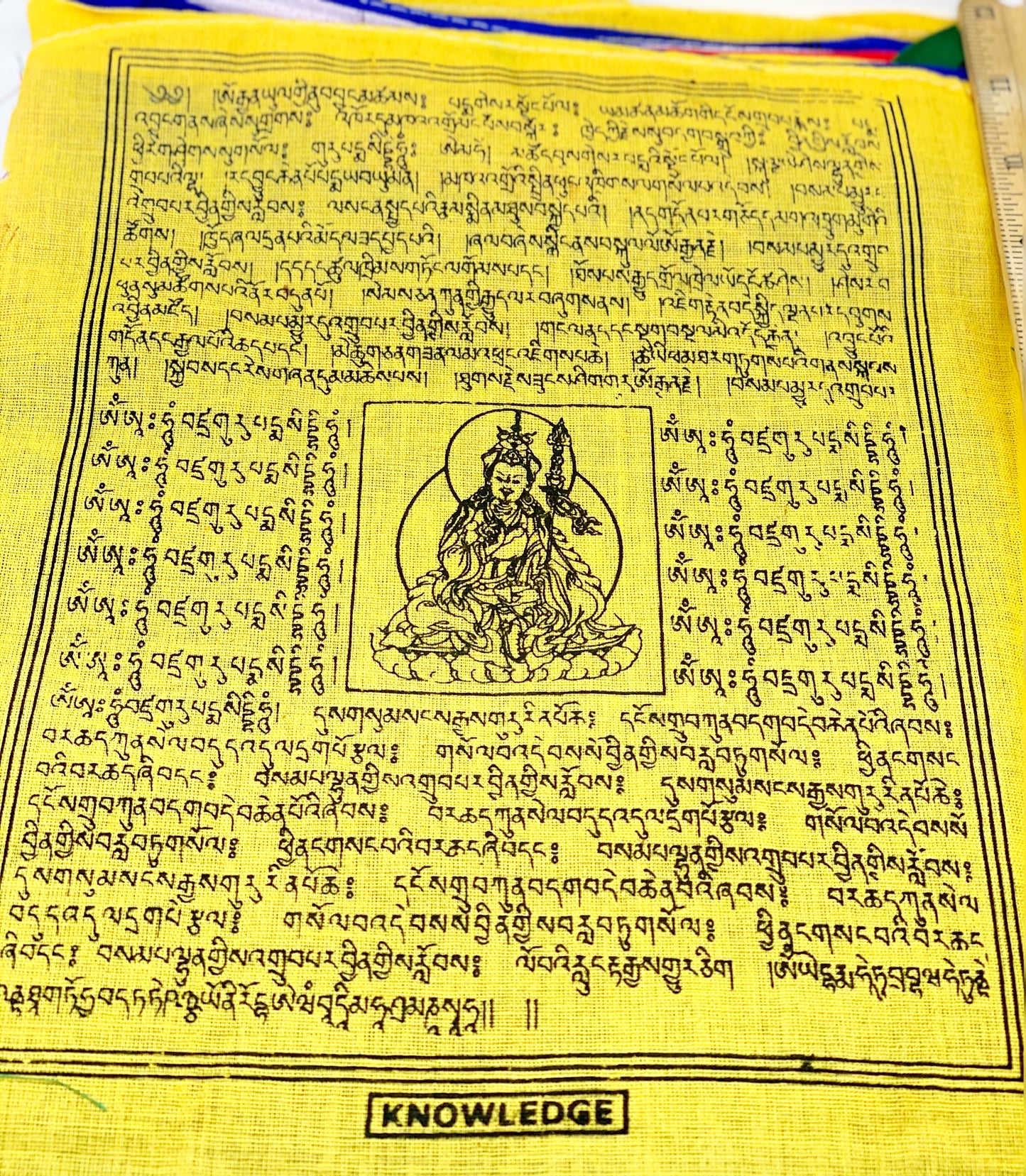 4796 - Tibetan Mixed Buddha and Wind Horse Prayer Flags (10 Inches x 8 Inches)
