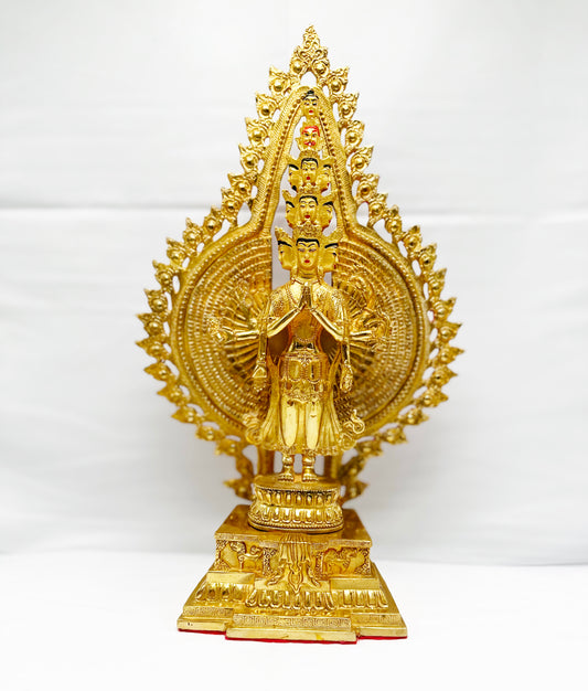 5645 - Brass Avalokiteshvara Buddha