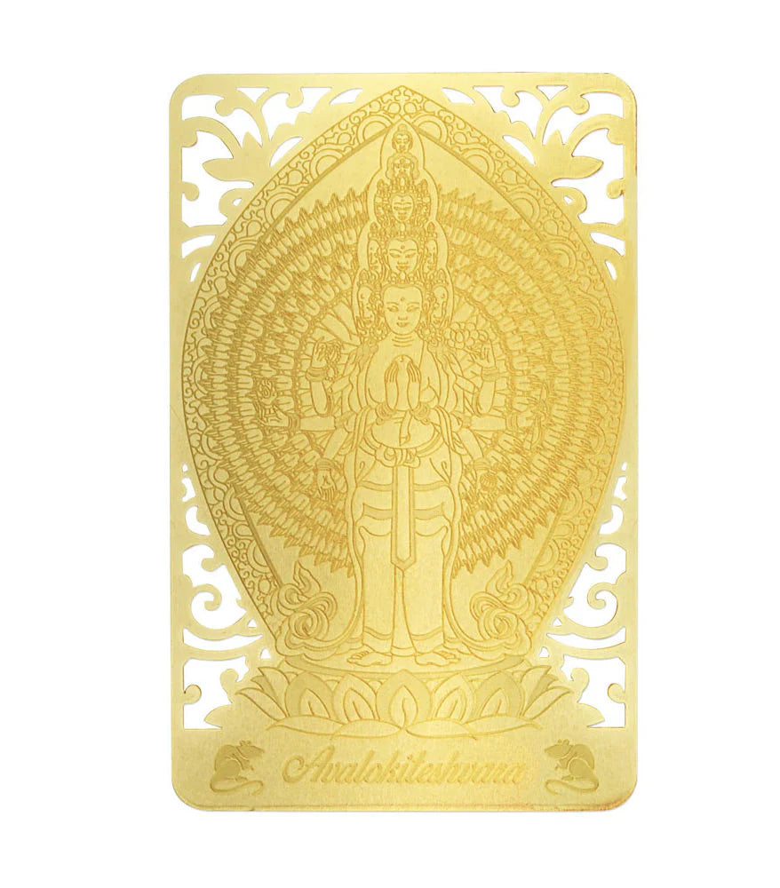 Avalokiteshvara Bodhisattva Gold Card For Rat