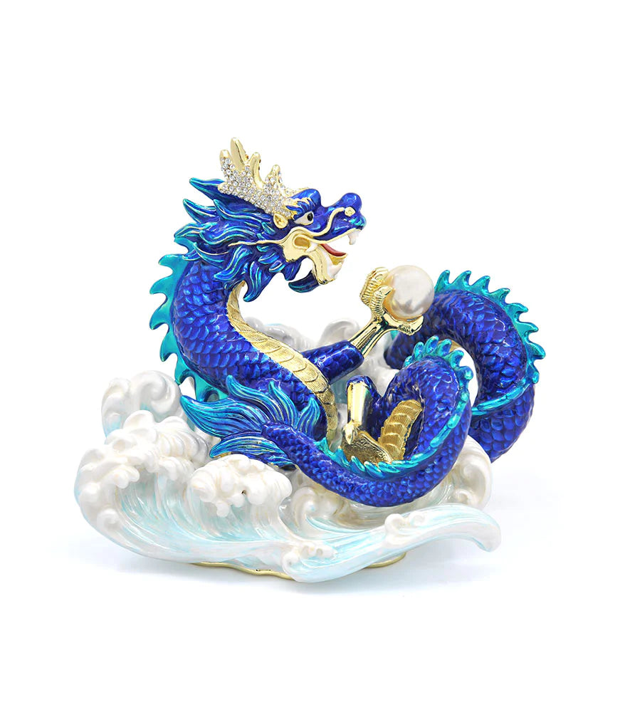 6838 - Azure Dragon With Waves