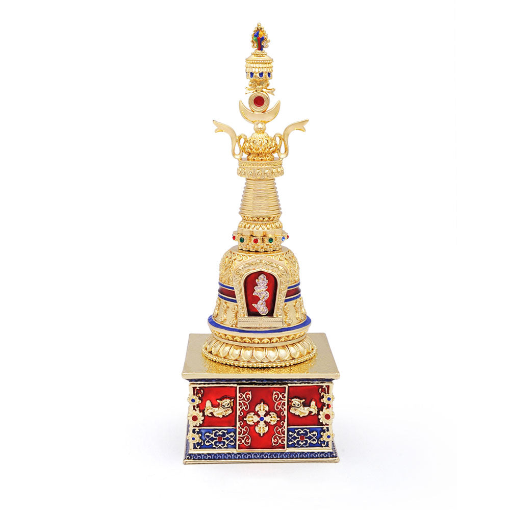 16125 - Bejeweled Treasure Chest with Dharani (Red)