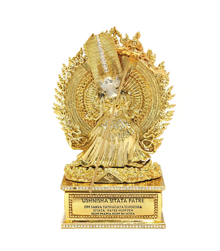 Bejewelled White Umbrella Goddess