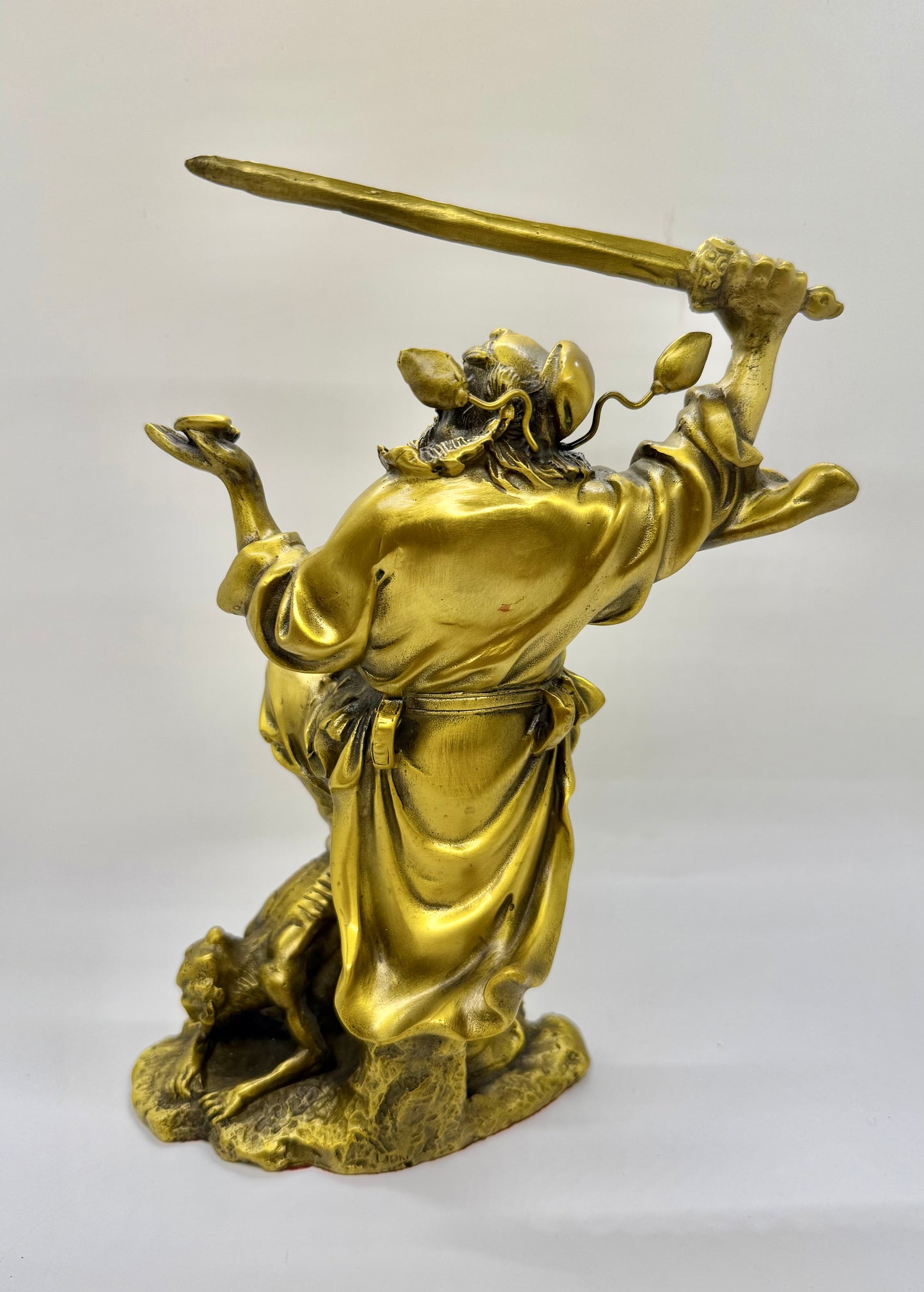 Brass Chung Kwei with Sword 10" Height - 8574