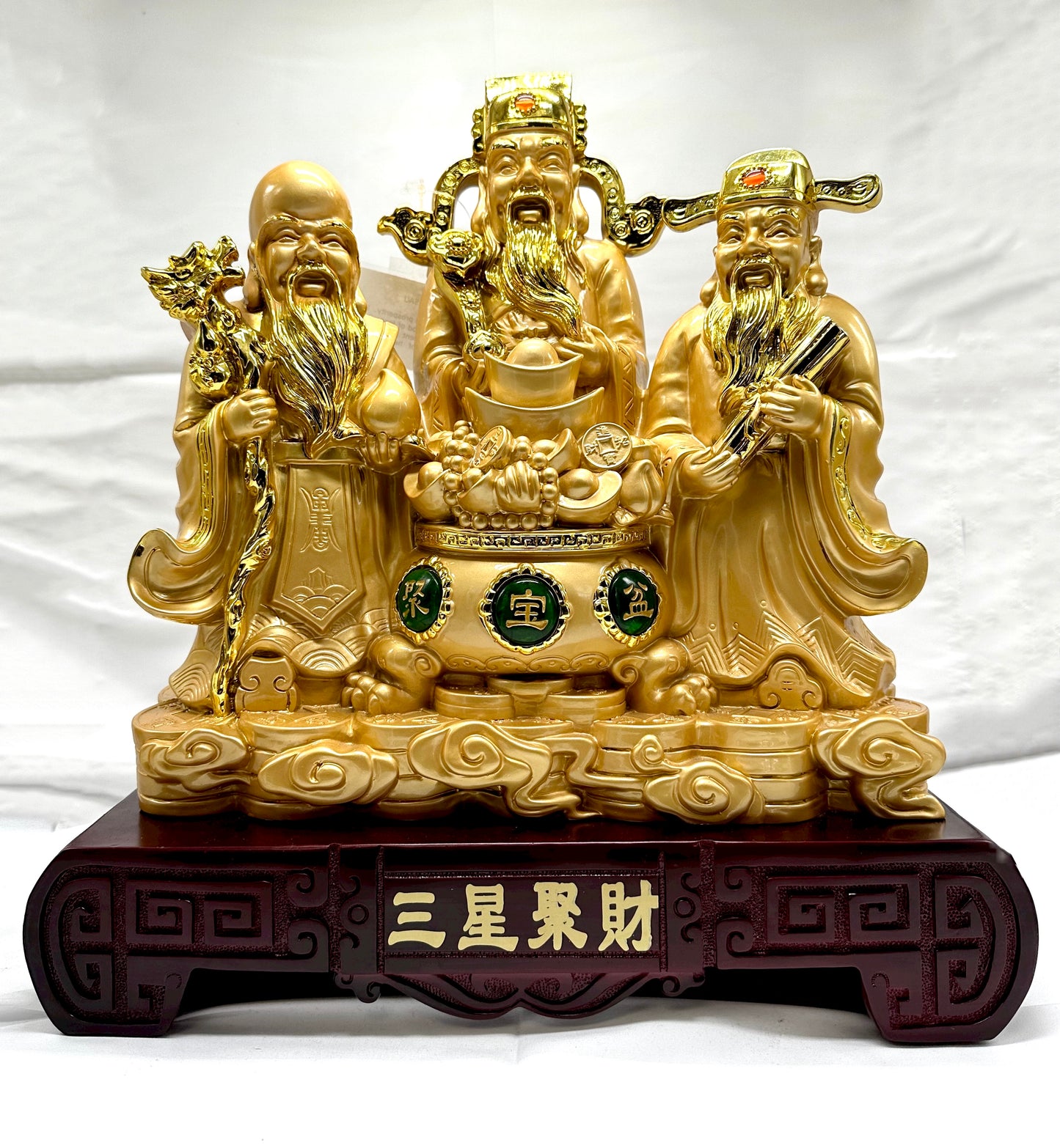 16632 - Fu Luk Sau - 15 Inches Height - 3 Pieces Set