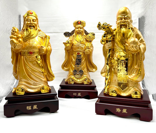 5592 - Fu Luk Sau - 11 Inches Height - 3 Pieces Set
