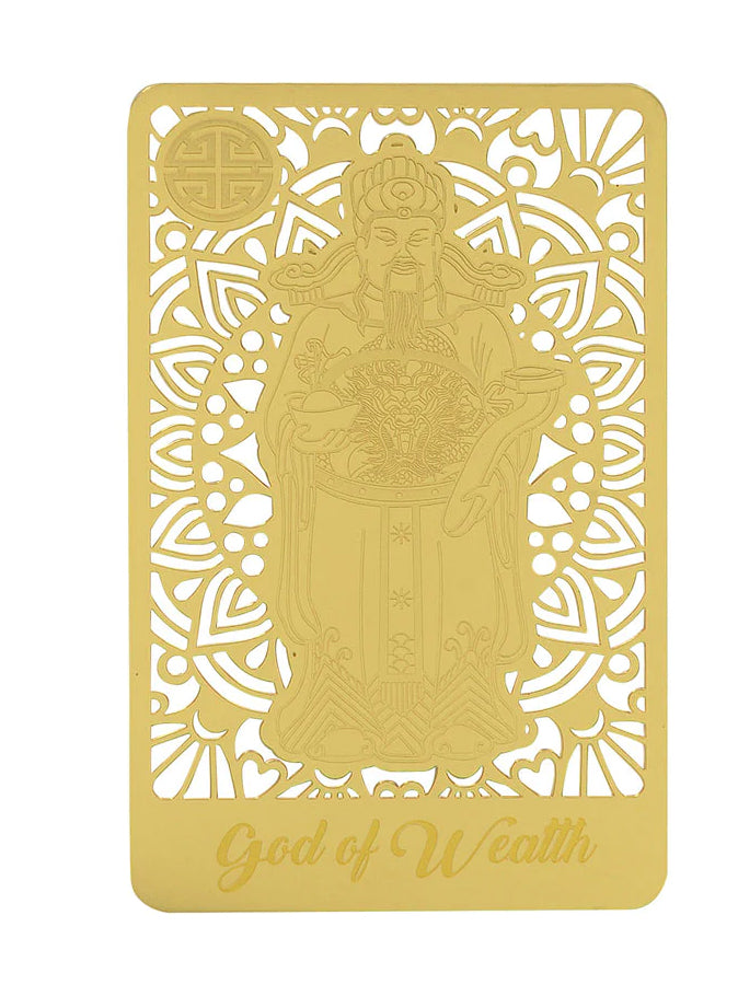 Fuk Luk Sau Gold Talisman Card - 3 Pieces