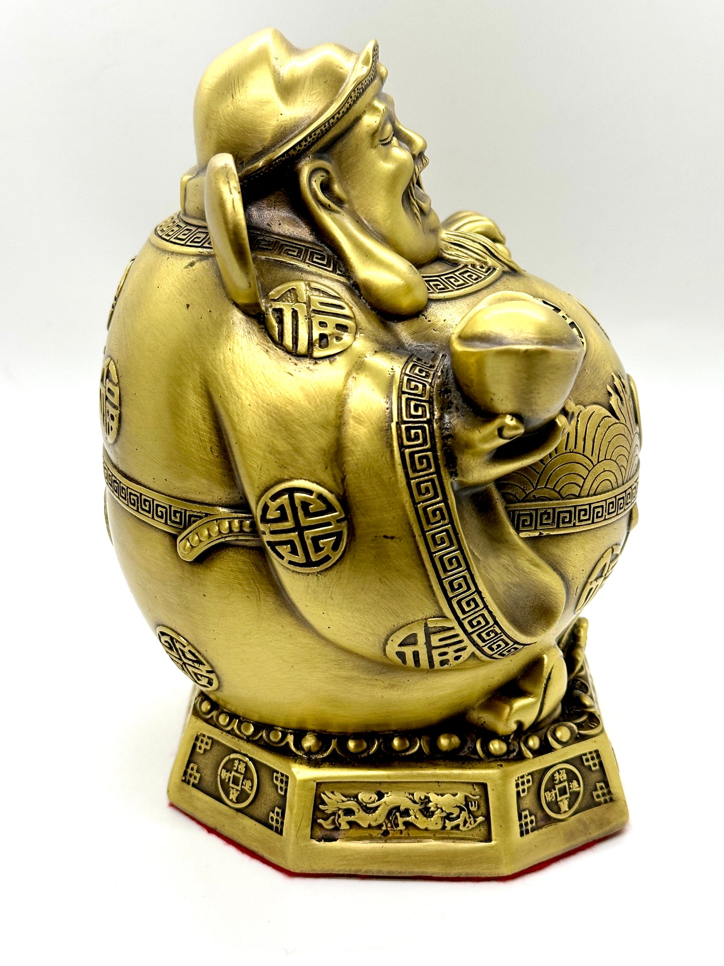 6074- God of Wealth - Brass - 10 Inches Height