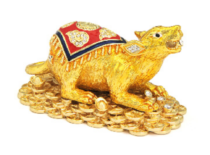 Gold Mongoose Spouting Jewels