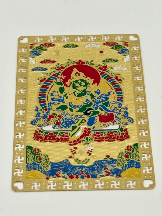 16226 - Green Dzambala Talisman Gold Card for Wealth