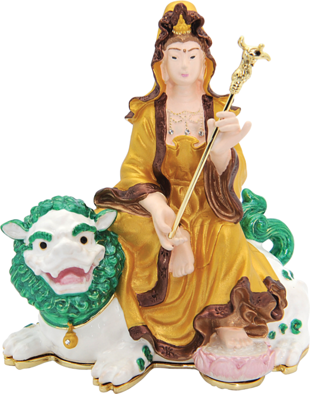 15652 - Kuan Yin On Snow Lion