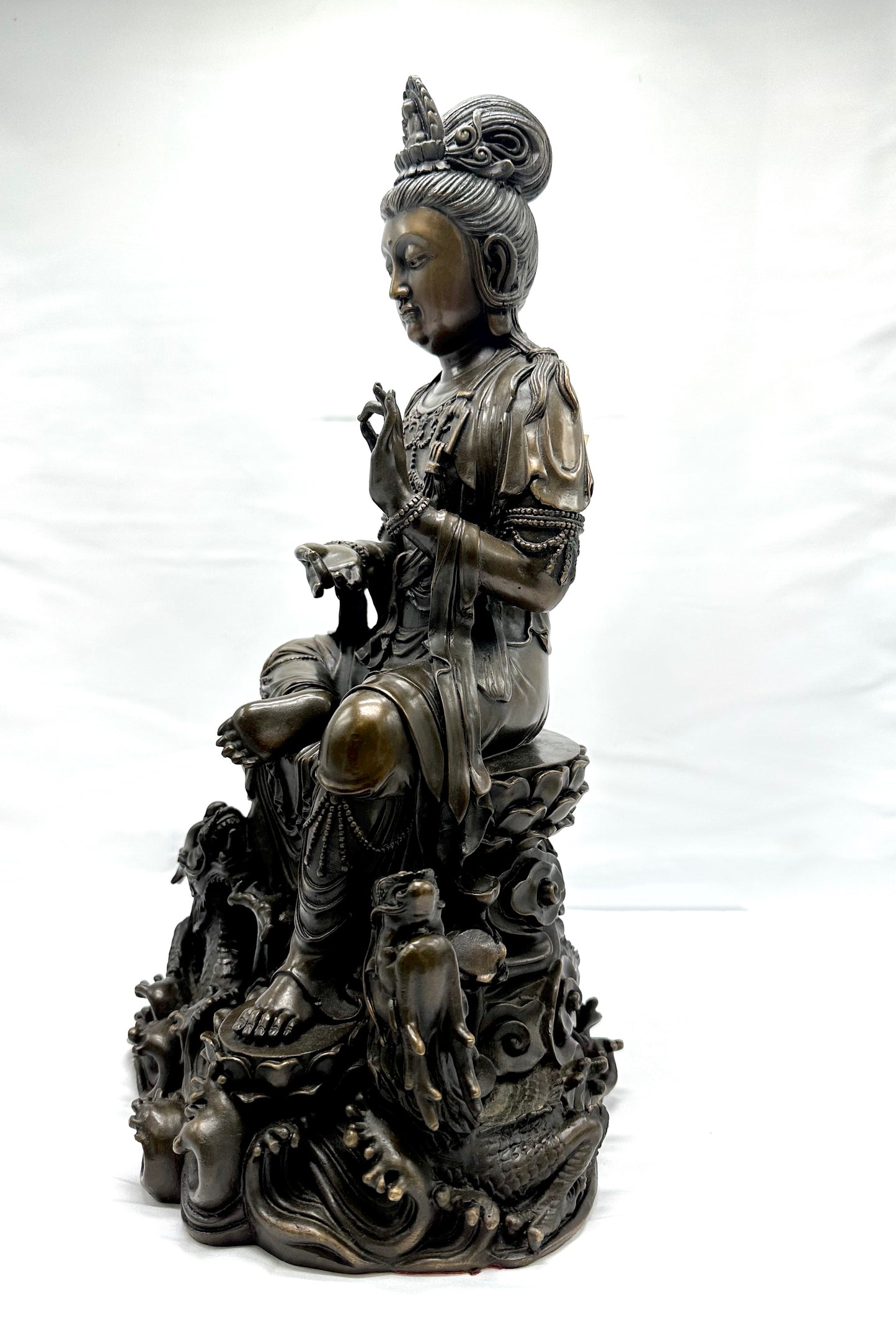 16341 - Kuan Yin Sitting On Two Dragons