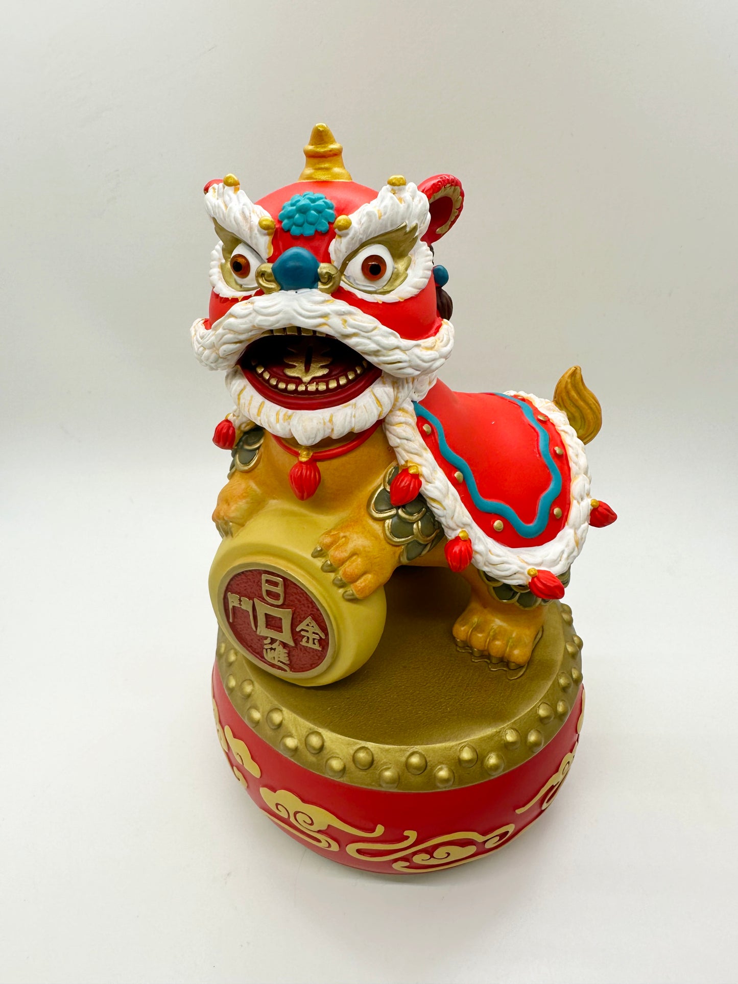 6655 - Two Lions On Drum (2 pieces/set)