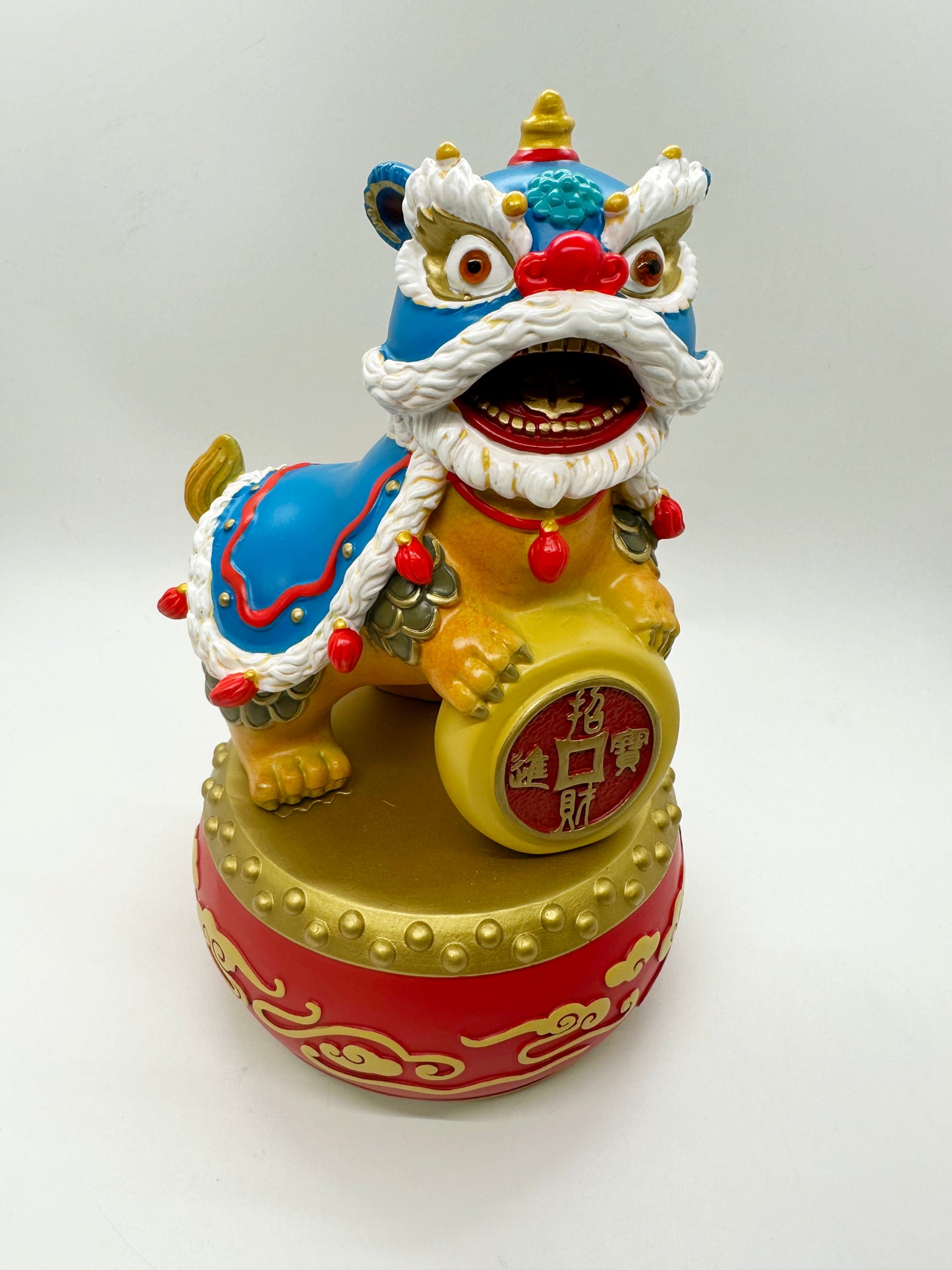 6655 - Two Lions On Drum (2 pieces/set)