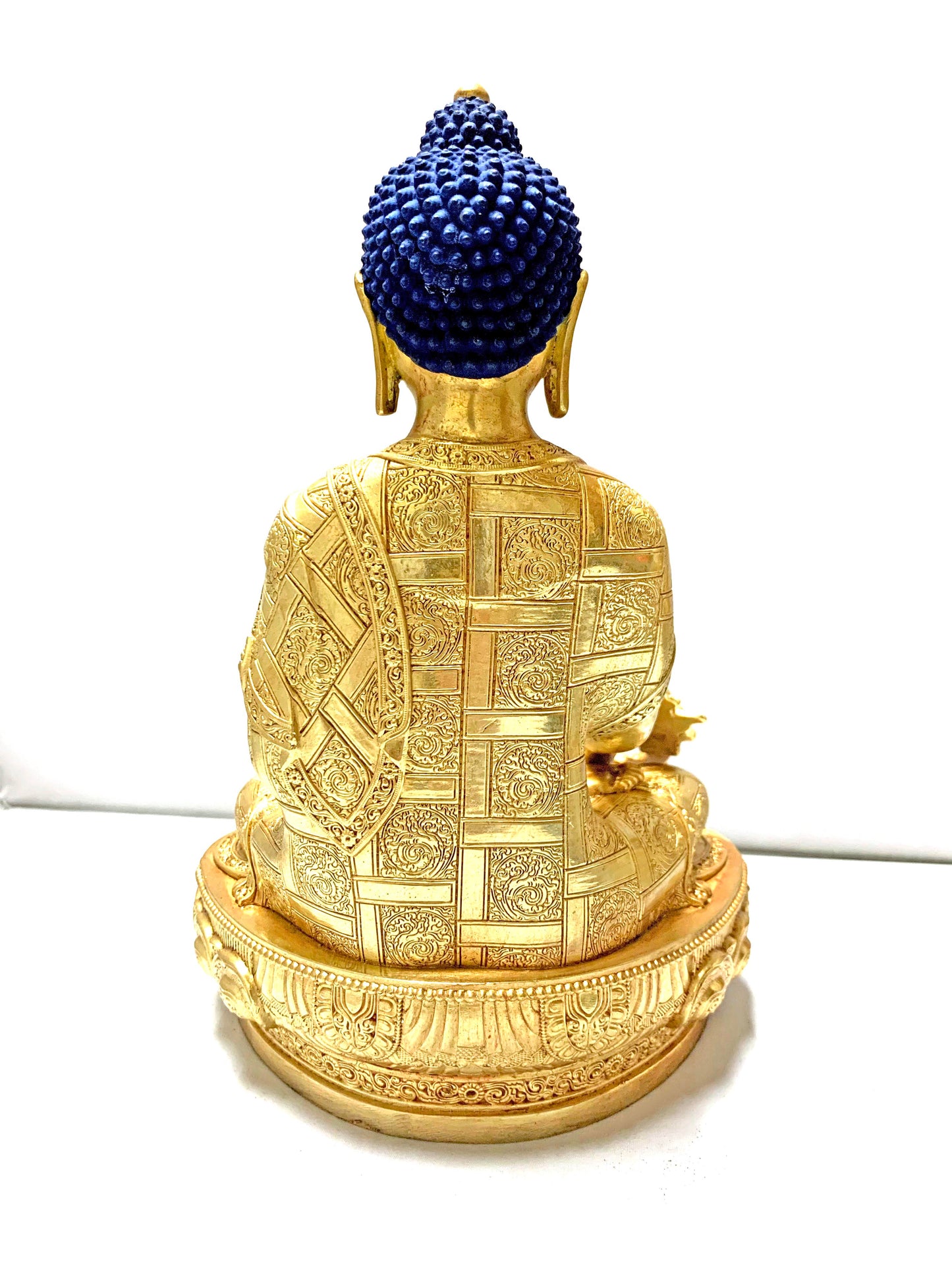 10893 - Brass Golden Medicine Buddha 8 Inches Height