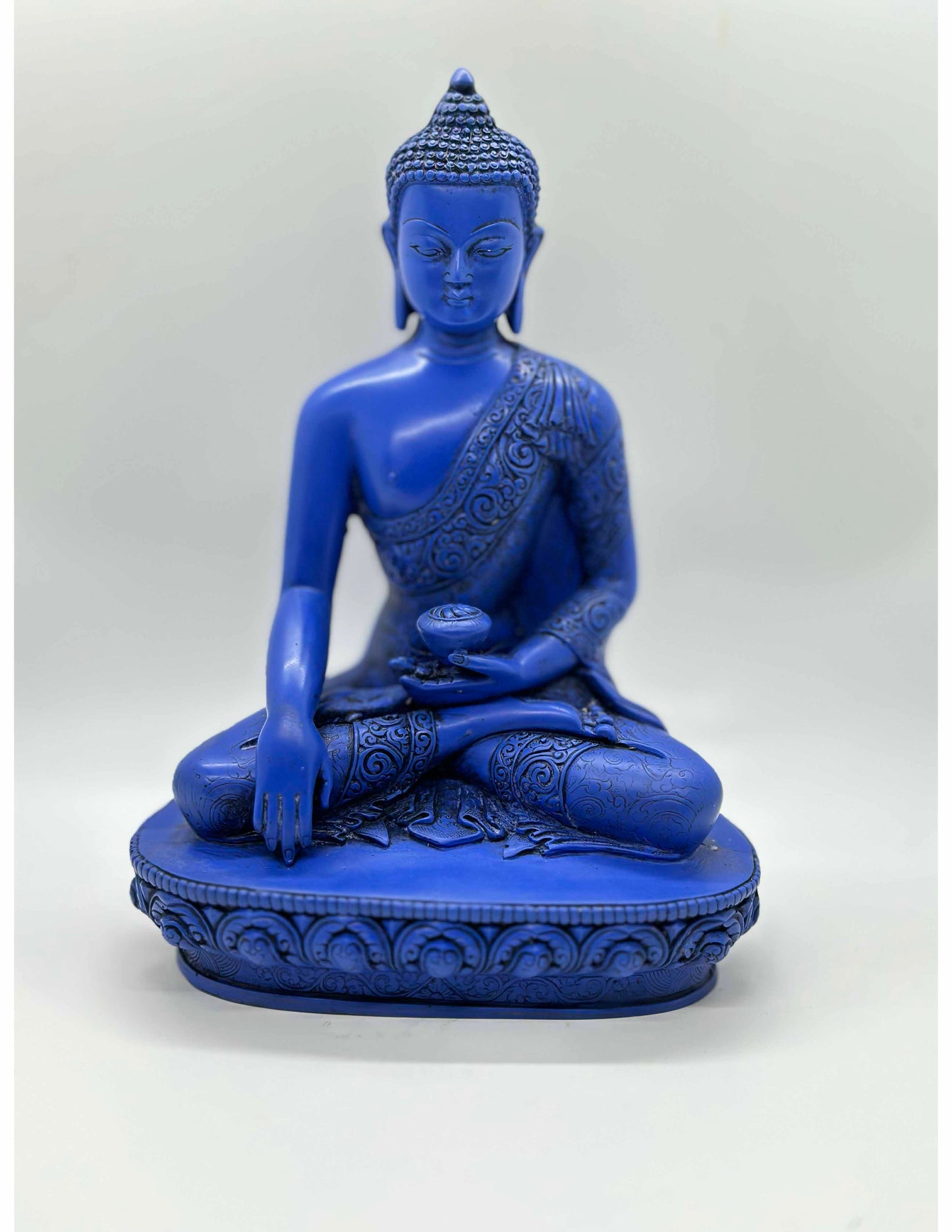 6506 - Blue Medicine Buddha For Good Health - 8 3/4 Inches Height
