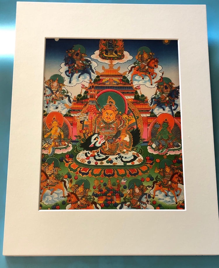 14004 - Namtose - King of Wealth With 8 Yakshas and Green Tara Print