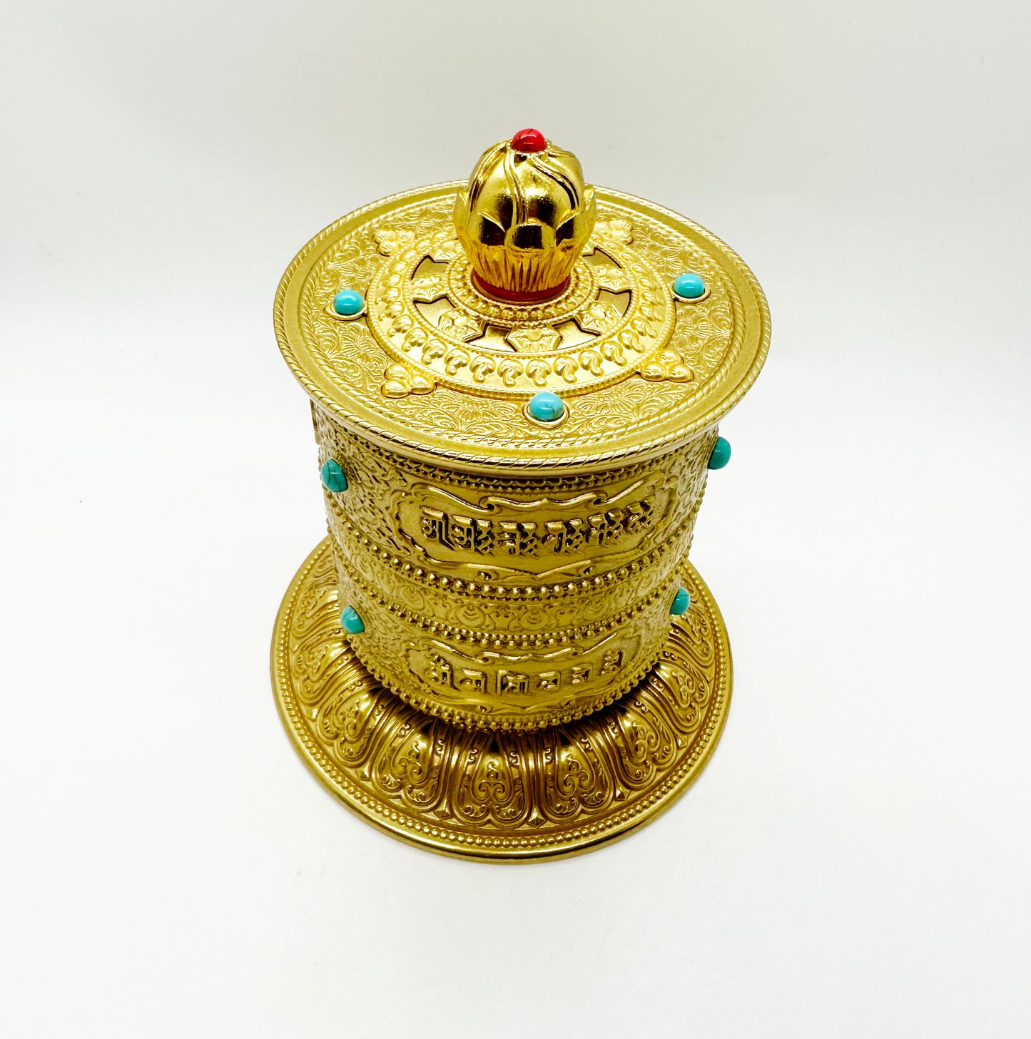 6665 - OM MANI PADME HUM Prayer Wheel - 6 1/2 Inches Height
