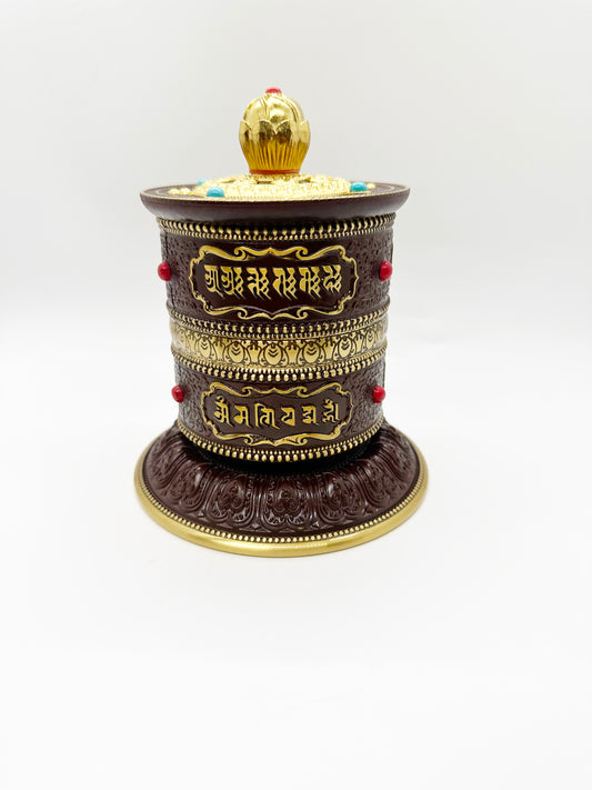 6666 - OM MANI PADME HUM Prayer Wheel - 7 Inches Height