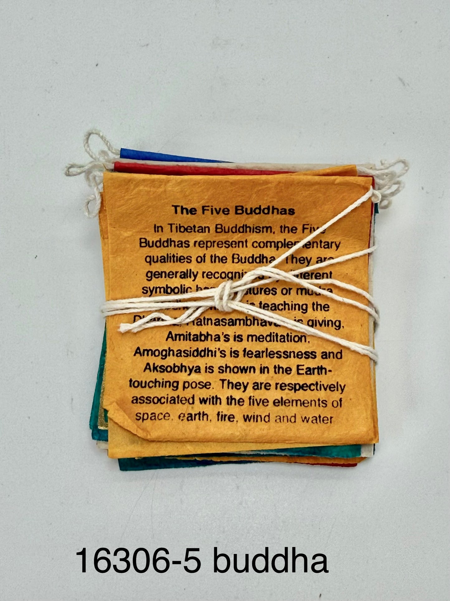 16306 - Five Buddha Prayer Flags (25 Flags)