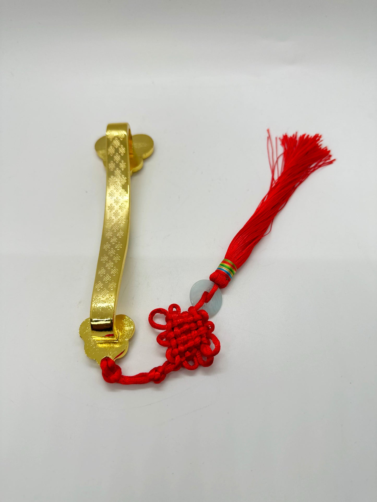 11008 - Golden Ru Yi With Mystic Knot - 14 1/2 Inches Length