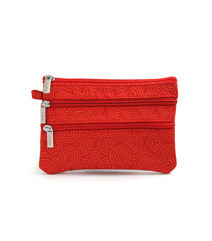 TRIPLE ZIPPER LUCKY POUCH LUCKY VICTORY HORSE (RED) - 7632
