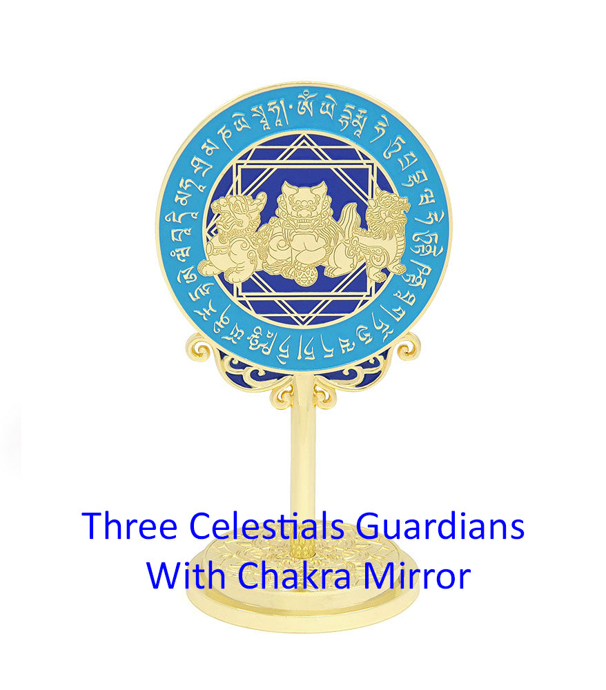 6795 - Three Celestial Guardians With Chakra Protection Wheel