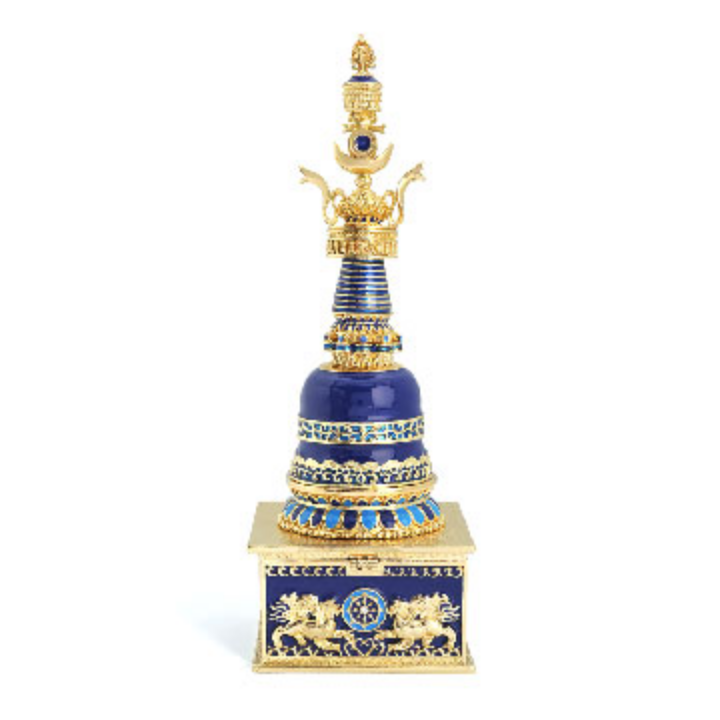 4967 - Bejeweled Treasure Chest with Dharani (Blue)