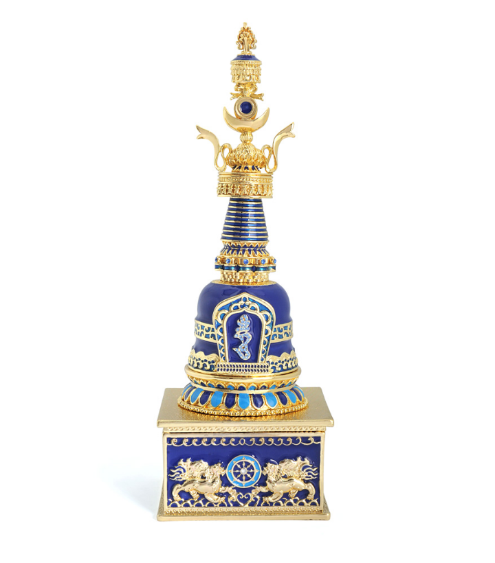 4967 - Bejeweled Treasure Chest with Dharani (Blue)