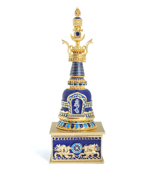 4967 - Bejeweled Treasure Chest with Dharani (Blue)