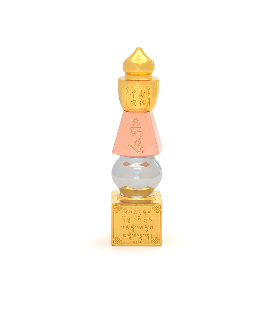 6797 - White Umbrella Goddess Pagoda - 3 1/2 Inches Height
