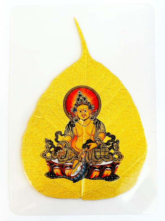 6579 - Golden Bodhi Leaf - Yellow Dzambala for Wealth