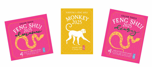 3 BOOKS COMBO - MONKEY - Lillian Too & Jennifer Too Fortune & Feng Shui, Feng Shui Diary, Feng Shui Almanac 2025