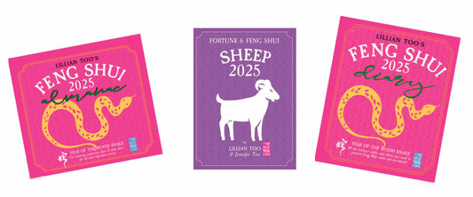 3 BOOKS COMBO - SHEEP - Lillian Too & Jennifer Too Fortune & Feng Shui, Feng Shui Diary, Feng Shui Almanac 2025