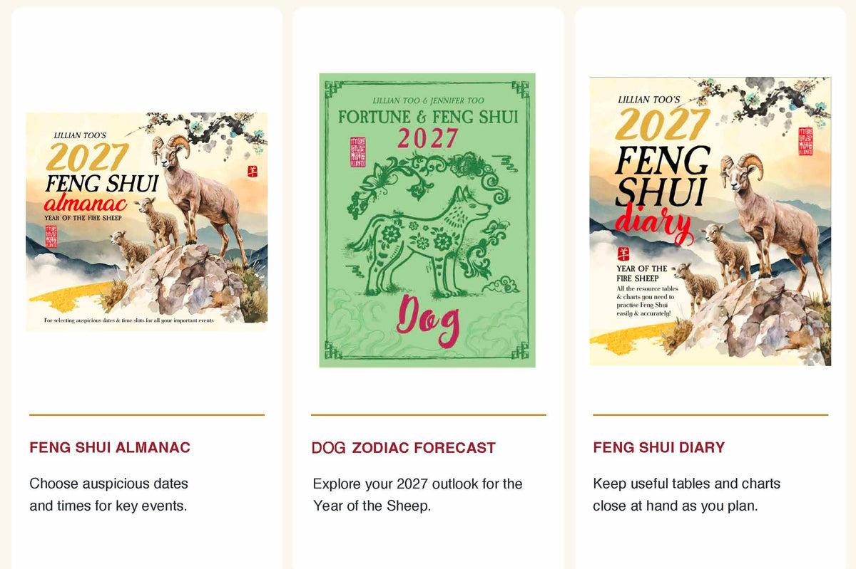 3 BOOKS COMBO - DOG - Lillian Too & Jennifer Too Fortune & Feng Shui, FS Diary, FS Almanac 2027 (PRE-ORDER) (Copy) (Copy) (Copy) (Copy) (Copy) (Copy) (Copy) (Copy) (Copy)