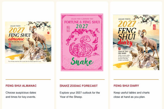 3 BOOKS COMBO - SNAKE - Lillian Too & Jennifer Too Fortune & Feng Shui, FS Diary, FS Almanac 2027 (PRE-ORDER) (Copy) (Copy) (Copy) (Copy)
