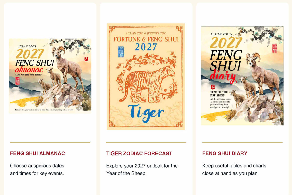 3 BOOKS COMBO - TIGER - Lillian Too & Jennifer Too Fortune & Feng Shui, FS Diary, FS Almanac 2027 (PRE-ORDER) (Copy)