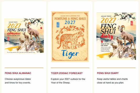 3 BOOKS COMBO - TIGER - Lillian Too & Jennifer Too Fortune & Feng Shui, FS Diary, FS Almanac 2027 (PRE-ORDER) (Copy)