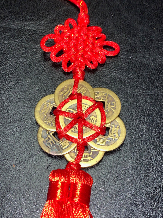 8 Emperor Coins Lotus Style Amulet - 13112