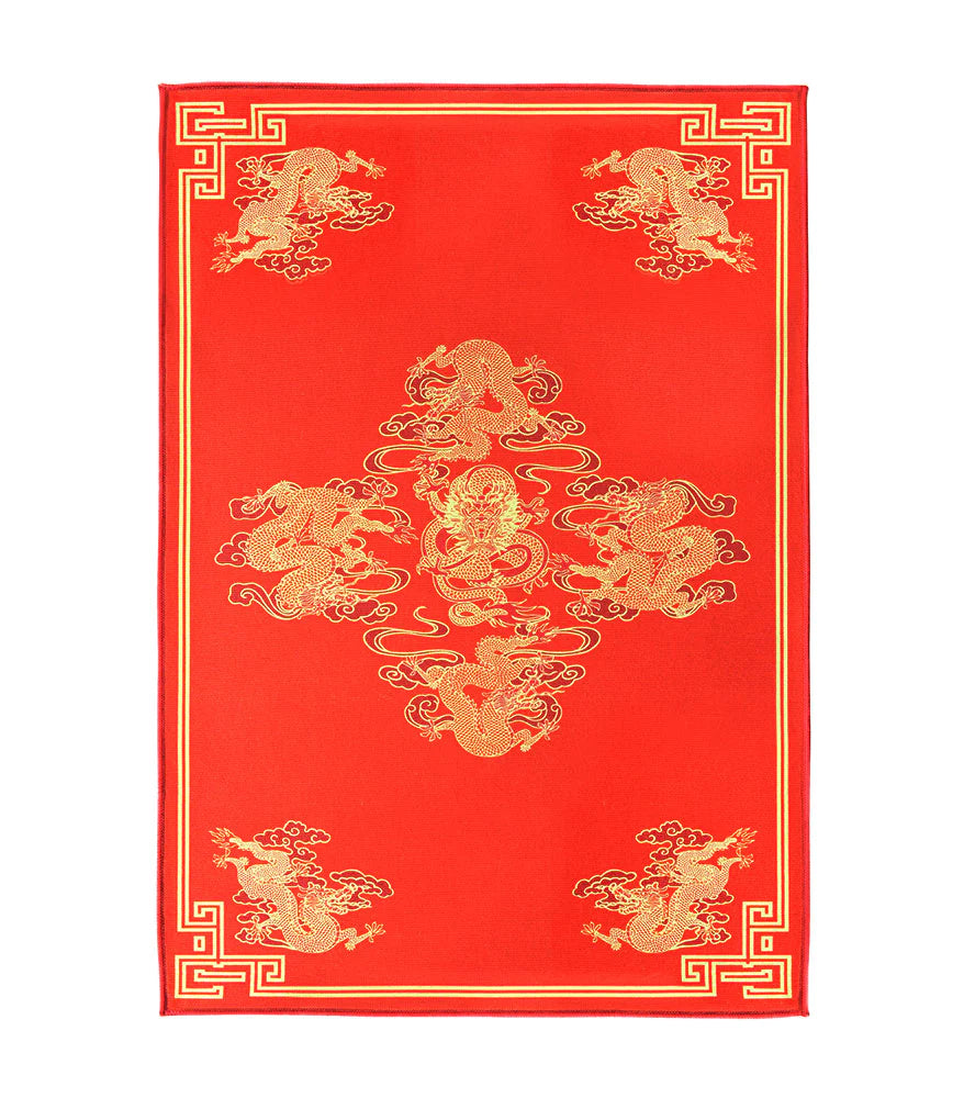 6839 - Nine Dragons Carpet In Bright Red (S) (23.5" x 35.5")