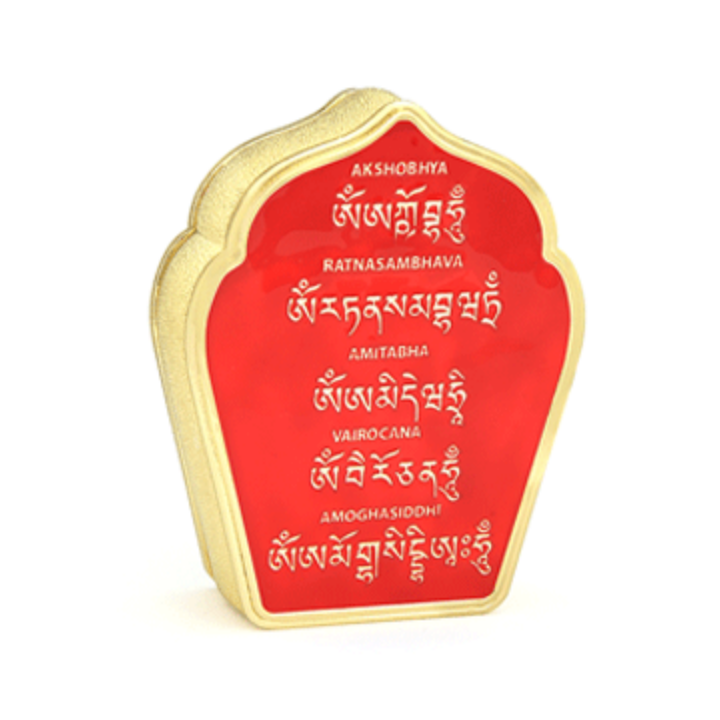 5665 - Amitabha 5 Dhyani Buddhas "Gau" - 4 3/4" Height