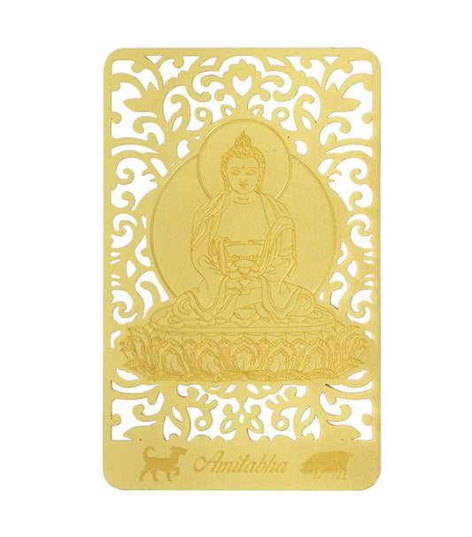 Amitabha Bodhisattva Gold Card For Dog and Boar