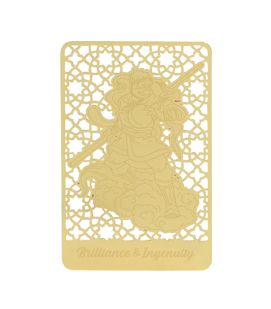 5661 - God of Wealth with Tiger Gold Talisman Card