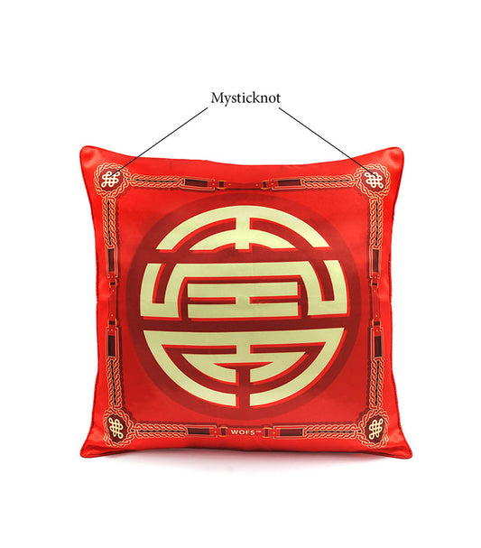 Mystic Knot Cushion Cover - Red