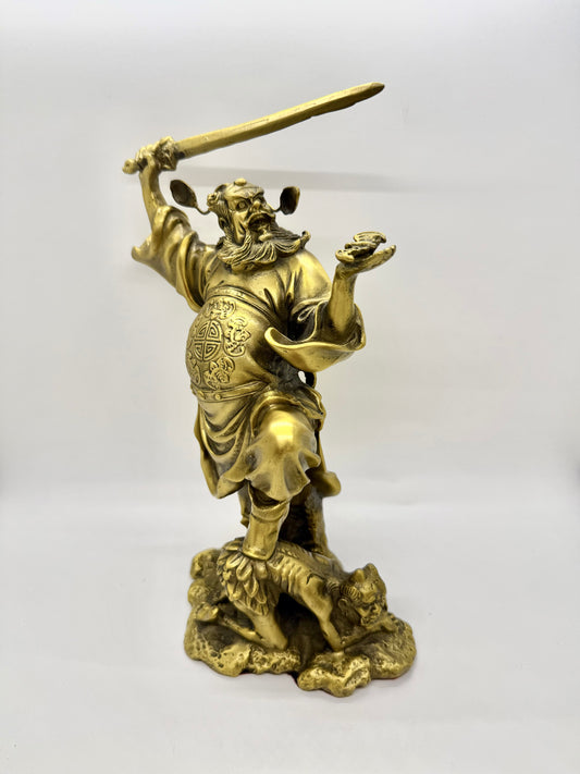 Brass Chung Kwei with Sword 10" Height - 8574